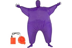 QSHINE Adult Inflatable Full Body Jumpsuit Cosplay Costume Halloween Funny Fancy Dress Blow Up Party Toy