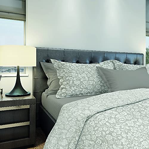 Homemania Arabesque Bedding – Double – with Fitted, Sheet, Pillowcase, Beige, Grey, Cotton, 240 x 280 cm