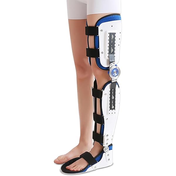 thumbnail image 2 of Adjustable Knee Joint Fixed Brace Full Leg Brace Knee Support Lmmobilizer Breathable Thigh Knee Ankle Foot Supports Orthosis Soft And Breathable Helps To Improve Balance Leg Stre - Universal Size 2 of 13