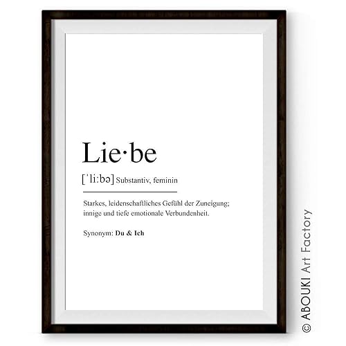 Definition LIEBE - Kunstdruck ungerahmt, DIN A4