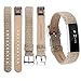 POY Replacement Bands Compatible for Fitbit Alta and Fitbit Alta HR, Genuine Leather Wristbands, Weave Gray