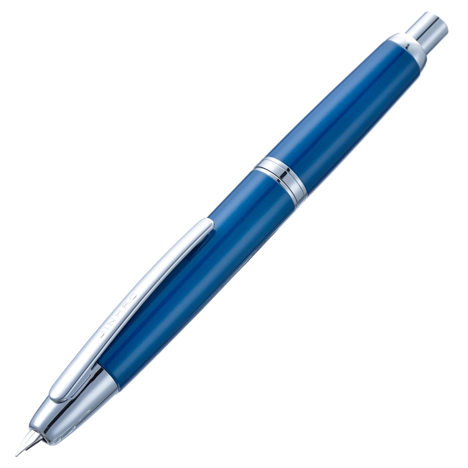 Photo 1 of Jinhao 10 Press Fountain Pen with Box, Pearl Blue Retractable Fine Nib with Converter Set (Silver Clip)