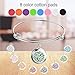 Birthday Gifts for Women, Essential Oil Diffuser Bracelet Aromatherapy Diffuser Locket Stainless Steel Bangle with 8 Colors Pads Romanda Jewelry for Women