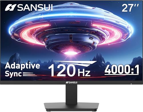 OLKIEQZ SANSUI 27 inch FHD Monitor with USB Type-C, Speakers Built-in, 75Hz, HDMI, VGA, Tilt Adjustment, Eyes Comfort (ES-27F1 Type-C