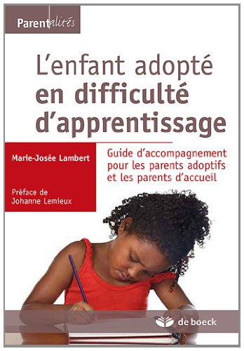 L' enfant adopté en difficulté d'apprentissage