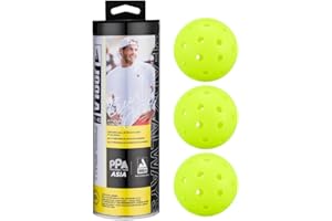 JOOLA HC-40 Hardcourt Pickleball Balls with Storage Tube - USAP Approved Balls for Tournament Play - 3 Pack or 12 Pack Option - Durable Pickleballs for Indoor Play & Outdoor Courts