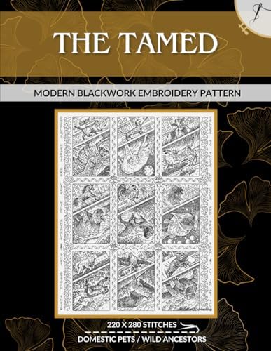 Alice in Wonderland Adventale: Modern Blackwork Embroidery Pattern