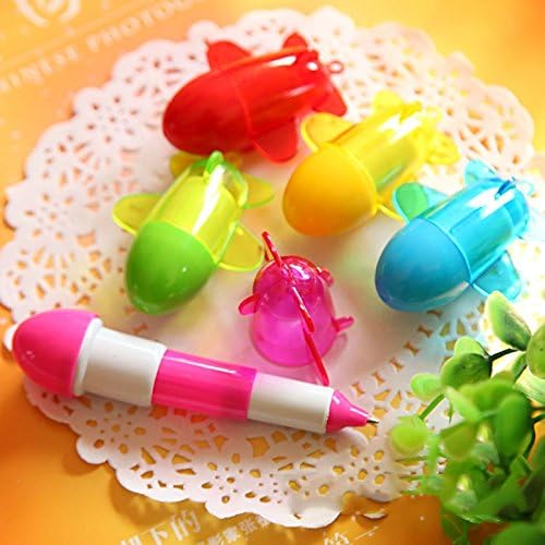 Thinkmax Aircraft Model Cute Mini Ball Pen Novelty Pen,Set of 24 Pcs,Fine Point,Blue Ink,Office Stationery,Color Random