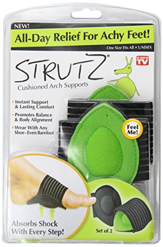 UPC 895339002104, Strutz Cushioned Arch Supports, Green, 2 Count