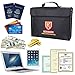 Fireproof Bag, KINBON Fireproof Waterproof Document Money File Bag Pouch (15''x11''x3'') with Non-Itchy Silicone Coated Fiberglas, Fireproof Safe Storage for Document Cash Passport Bank Card Valuables
