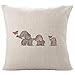 Ninasill 45X45 cm Pillow Case, ღ ღ Christmas Printing Dyeing Sofa Bed Home Decor Pillow Cover Cushion Cover (Gray)