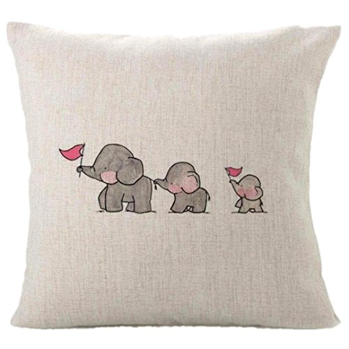 Three Baby Elephants Cushion Cover