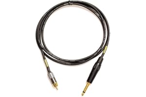Mogami GOLD TS-RCA-06 Unbalanced Audio Adapter Cable, 1/4" TS Male Plug and RCA Male Plug, Gold Contacts, Straight Connectors, 6 Foot