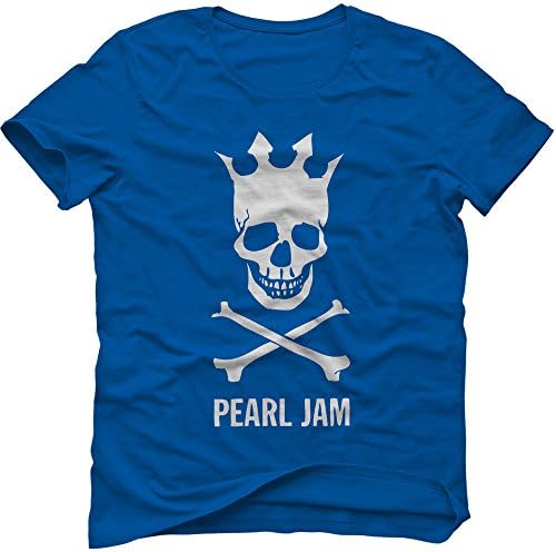 Pearl Jam Danger Logos Man's T-Shirt XX-Large Royal_Blue