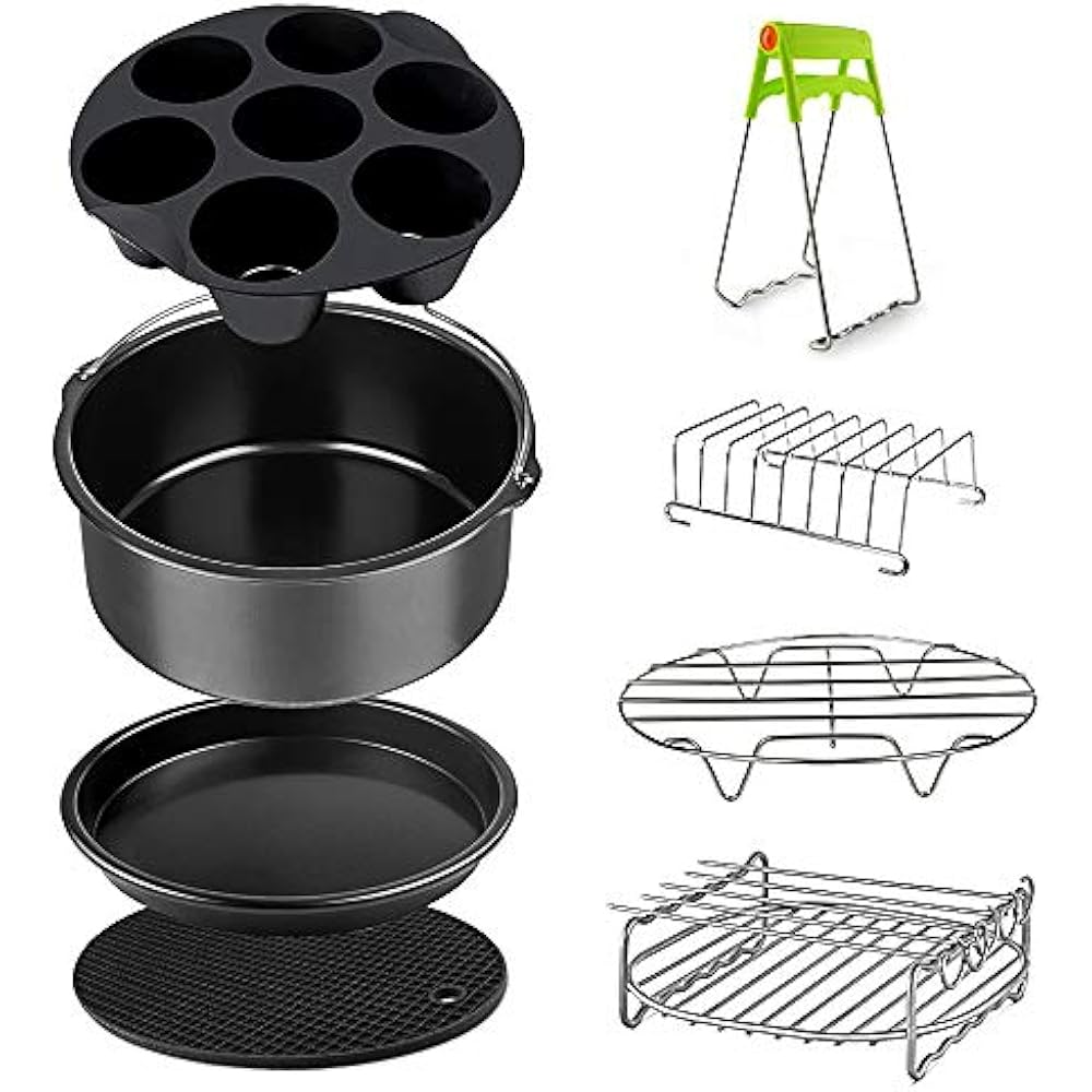 Air Fryer Accessories Set For 3.7, 5.3, 5.5, 5.8 QT,8 Pieces Gowise