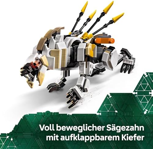 Horizon Adventures Aloy und Varl vs. Panzerwanderer und Sägezahn, Spielzeug mit Monstermaschinen und Minifiguren, Spielset zum Sammeln für Fans vom Videospiel, Jungen & Mädchen ab 9 Jahren 77037