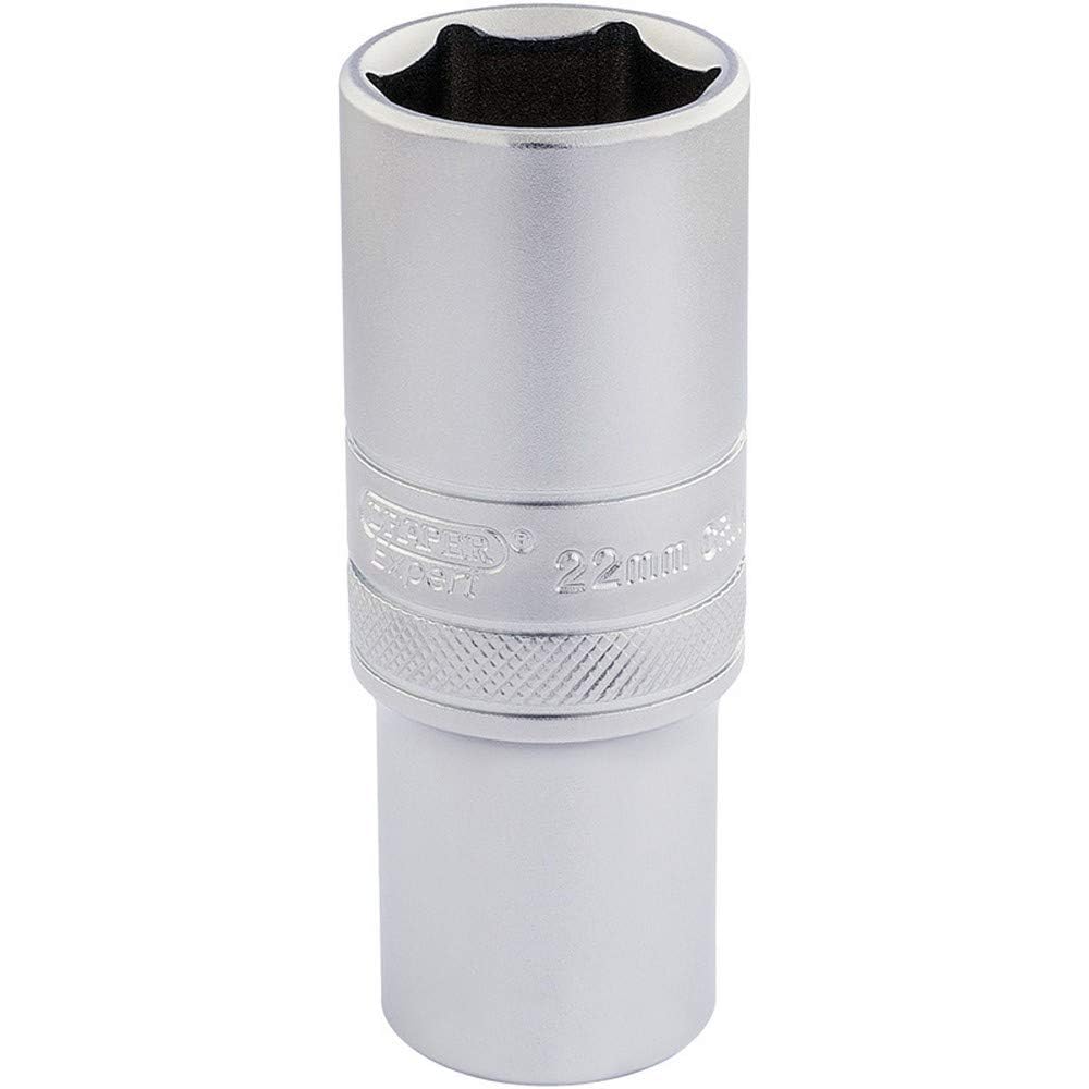 Draper 16654 1/2" Square Drive Hi-Torq 6 Point Deep Socket, 22mm Size — image 1