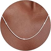 Carffordo 925 Sterling Silver Chain Necklace for Women 16K Gold Plated Box Link Chain Necklace Simple Dainty Choker Necklace Waterproof Link Necklace Trendy Jewelry Gifts