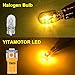 YITAMOTOR 194 168 LED Bulb Amber, 158 175 2825 906 W5W T10 Wedge LED Non-Polarity Replacement RV Interior Light Bulb for Car Dome Map Door Courtesy License Plate Lights, 10-Pack