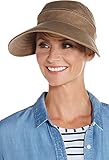 Coolibar UPF 50+ Women's Zip-Off Sun Visor - Sun Protective (One Size- Mushroom)