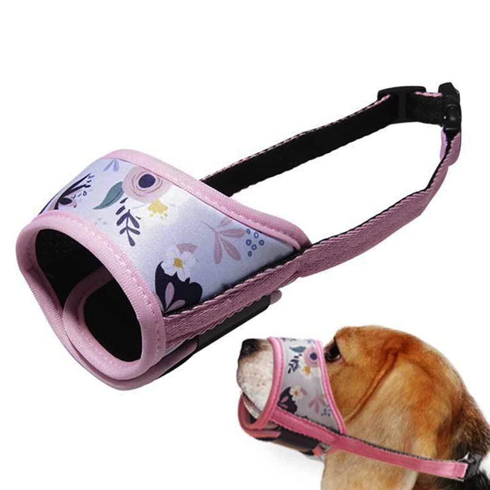 Dog Muzzle Soft Fabric Print Muzzle Dog Muzzle Prevent for Biting Barking for Prevent Anti Biting Barking and Chewing Dog Training