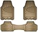 Armor All 78845 3-Piece Tan Rubber All-Season Floor Mats, All-Weather Protection, Heavy-Duty, Universal Fit, Cars, Trucks, SUVs, Premium Quality, Easy Clean, Rubber Trim to Fit Mats, Full Coverage