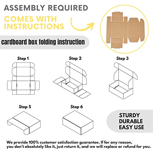 CNXBB Small Boxes with 3.5 OZ Paper Shred Filler, Shipping Boxes Small Size 7x5x2 inches Set of