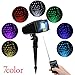 Cheriee Laser Christmas Lights 7 Colors Outdoor White Star Projector with RF Remote Control Landscape Spotlight for Christmas, Holiday, Parties,and Garden Xmas Decoration