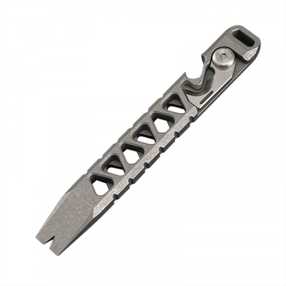 Pry Bar, Titanium Alloy Keychain Prybar with Bottle Opener/Fast Cutter Function for Outdoor Use
