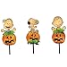 PRODUCTWORKS 8-Inch Pre-Lit Peanuts Great Pumpkin Gang Halloween Pathway Markers (Set of 3)
