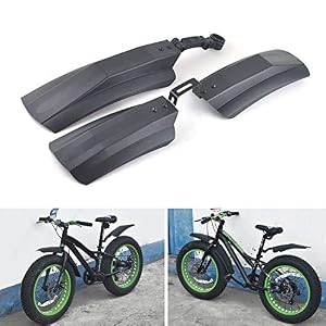 æ— Bike Fender Set Bicycle Mudguard,26 Inch Plastic Bike Front & Rear Fenders Durable Tyre Mudguards for Fat Tire…