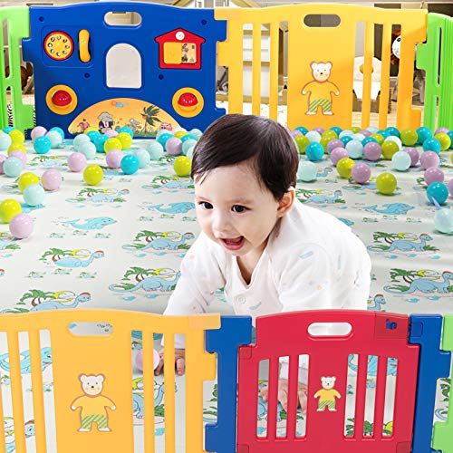 image for Uenjoy Baby Playpen 8+4 Panel Adjustable Kids Safety Activity Center P