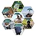 Luwint Umbrella Hat, Hands Free Fishing Head Umbrella Gardening Hiking Hat Gifts for Men Women, 35’’ Diameter (Camouflage)