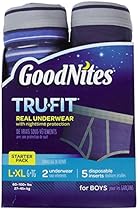 Goodnites Tru-Fit Nighttime Protection Underwear- Boys - Large/X-Large - 2 ct