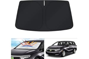 KUST Windshield Sun Shade for 2018-2024 2025 Honda Odyssey Accessories LX,EX,EX-L,Touring,Elite Minivan Window Sunshade Sun Visor Protector Foldable Blocks UV Rays Keep Your Car Cooler