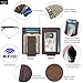 piboshi Money Clip Wallet Leather Slim Front Pocket Magnetic RFID Money Clip Wallet (Brown)