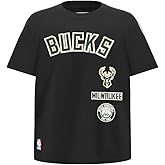Pro Standard Big Boys NBA Milwaukee Bucks Retro Classics Short Sleeve Taping Tee Black M