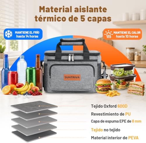 Saco térmico de alimentos 12L saco portátil de refrigeração isotérmico