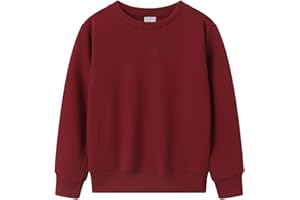 Spring&Gege Youth Basic Sport Crewneck Pullover Sweatshirts for Children（3-14 Years）