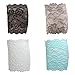 FAYBOX Women Lace Floral Boot Cuffs Leg Warmer Socks Pack of 4 BU