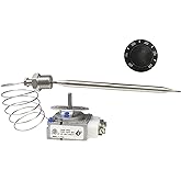 RX-2-24 Thermostat for Deep Fryer, 3/8" Mpt Stuff Box,RX-10-24,RX-2-30 | with Knob,Millivolt Thermostat 00-913153 Compatible with Adcraft RX-2-24，Atosa 301030004, Robert shaw 5300-402，200-400F (OEM)