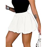 ChiaoLezhee Bubble Mini Skirt for Women, Puff Balloon Short Skirts, Cute Puffy Hem Puffer Going Out, Sexy Club Outfits