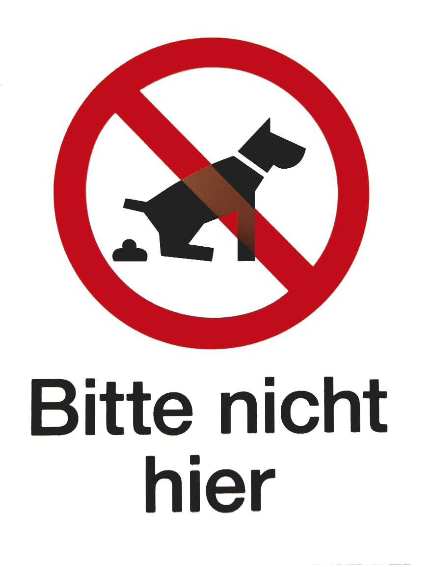 Sign "Bitte nicht hier