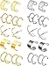Jovitec 10 Pairs Stainless Steel Ear Cuff Helix Cartilage Clip on Earrings Non Piercing Cartilage Earrings for Women Girls Supplies, 5 Styles (Steel and Gold)