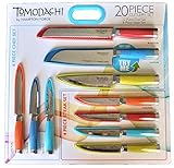 Hampton Forge Tomodachi 20 Piece Cutlery Set - 6 Piece Chef Set, 4 Piece Steak Set, 10 Blade Guards