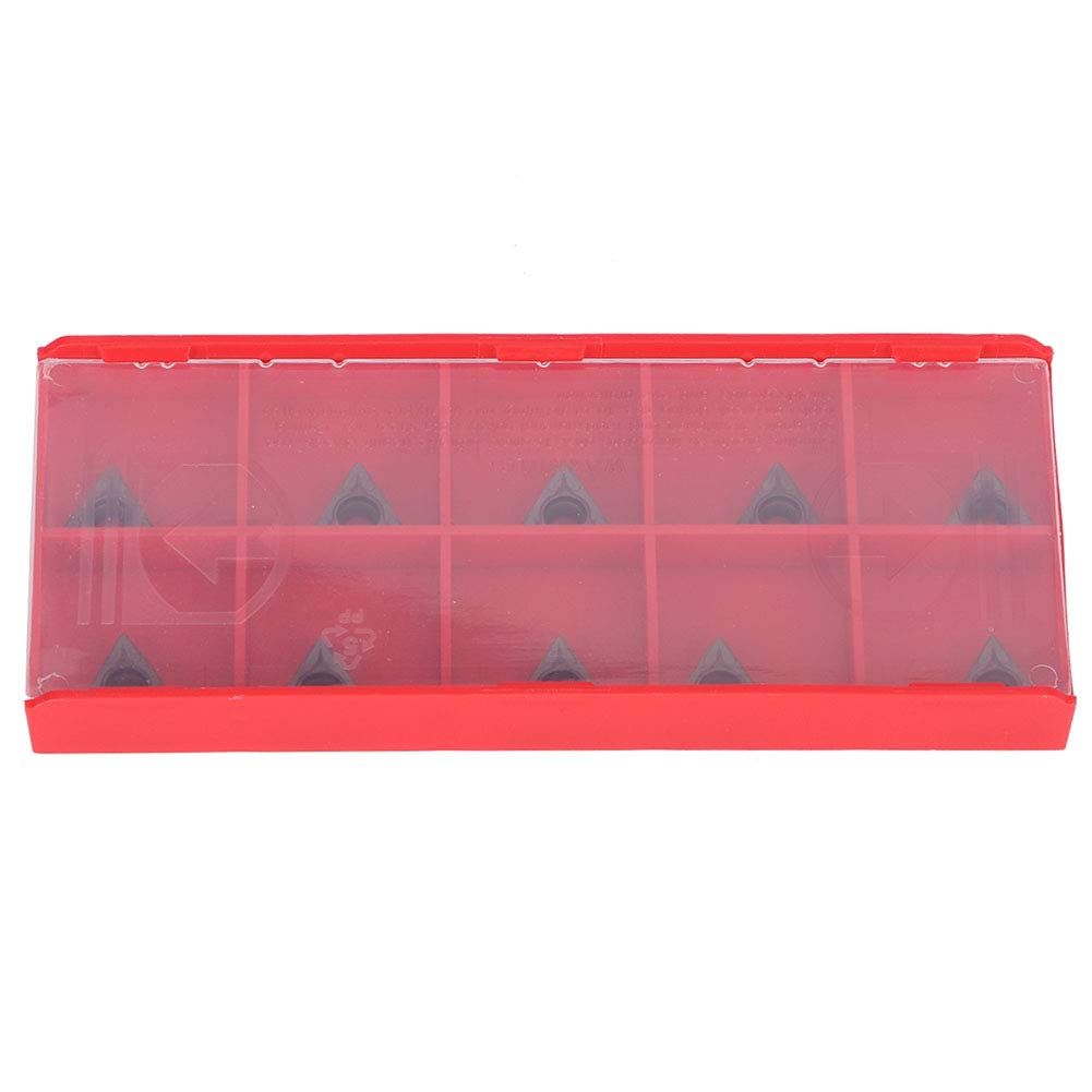Hyuduo Carbide Turning Inserts TCMT110204 VP15TF CNC Lathe Insert 10 Pieces for Steel and Stainless Steel Processing