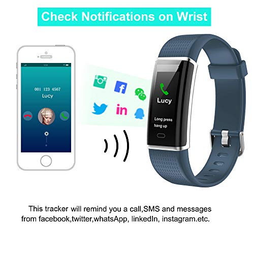 YAMAY Fitness Tracker Heart Rate Monitor Watch,IP68 Waterproof Activity Tracker Color Screen