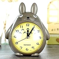 ERGOUZI Creative Children Wake Up Alarm Clock Totoro Bedside Quiet Night Light Snooze Cute Little Alarm Clock 3 Color Size 18513080mm C