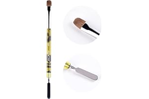 KADS Kolinsky Brush 2 Way Acrylic Professional French Manicure Clean-up Brush Nail Art Brush Stirring Rod((10#)