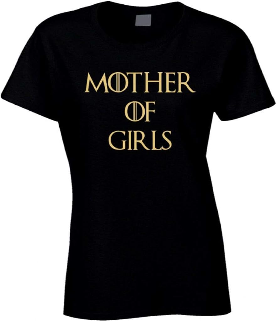 MotherofGirlsFunnyTshirtsMomDaughterWomen'sTShirt Black